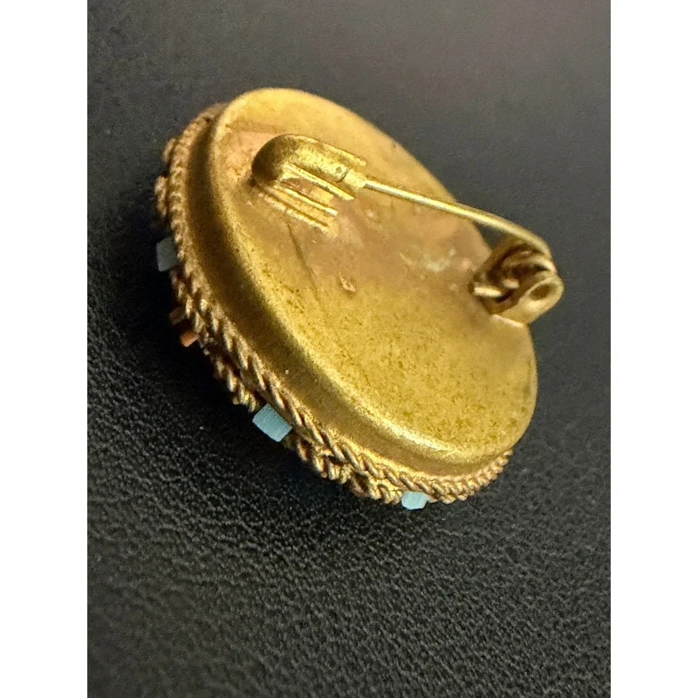 Vintage Micro Mosaic Brooch Italy